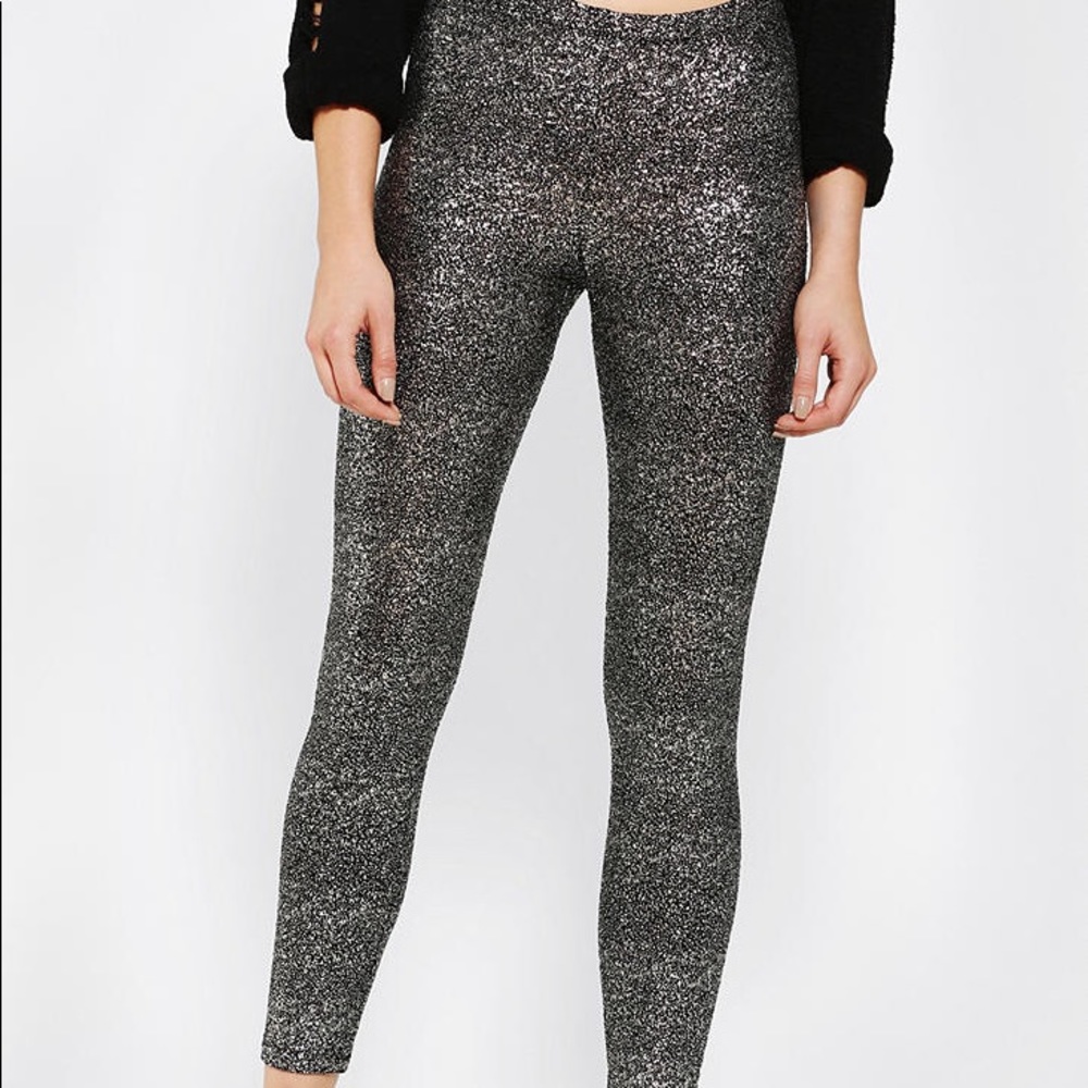 Metallic Foil Leggings